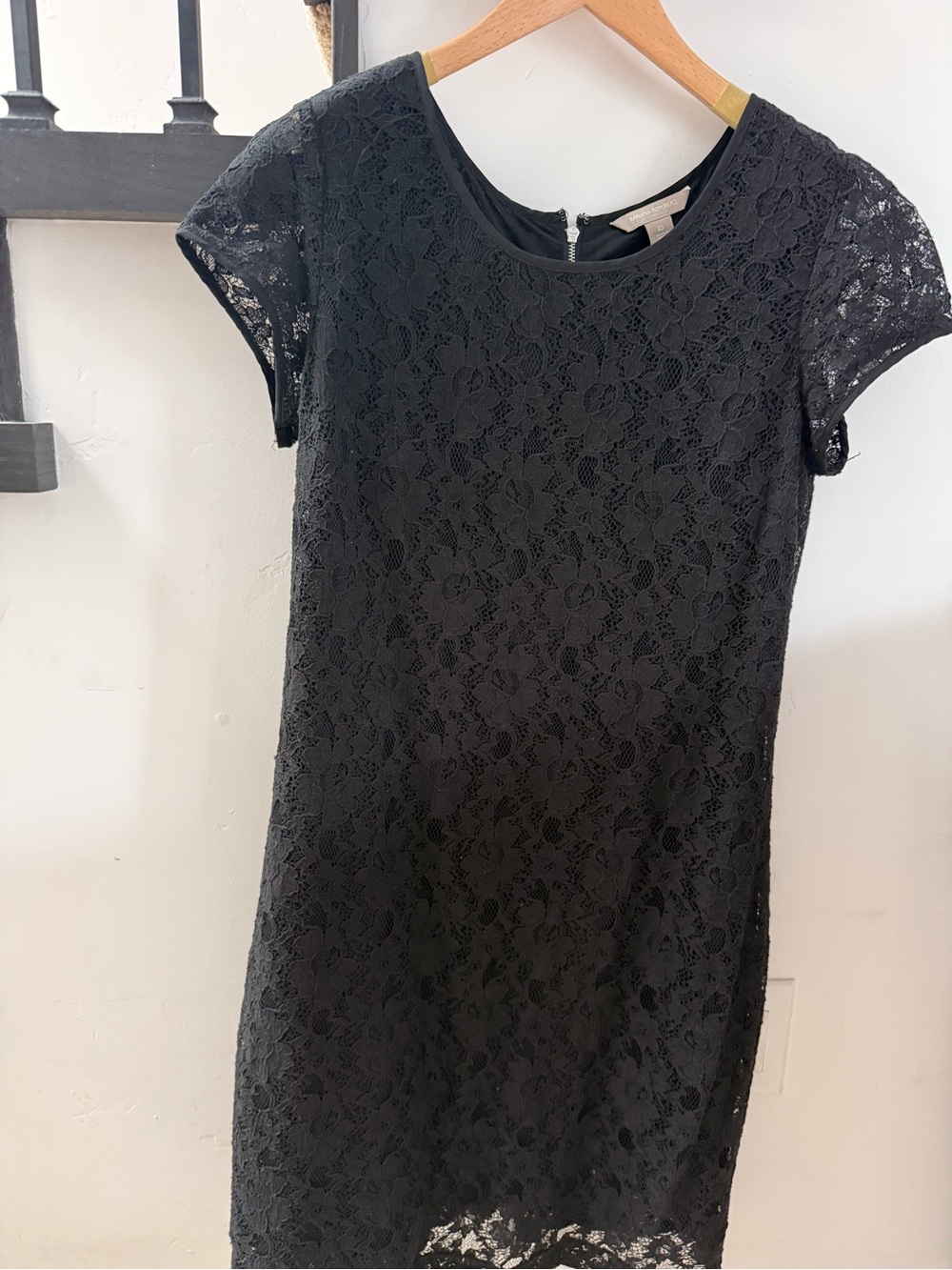 Banana Republic Black Lace Dress with Scoop Neck
